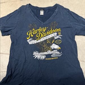 Harley-Davidson Dark Blue Tee with Eagle Graphic